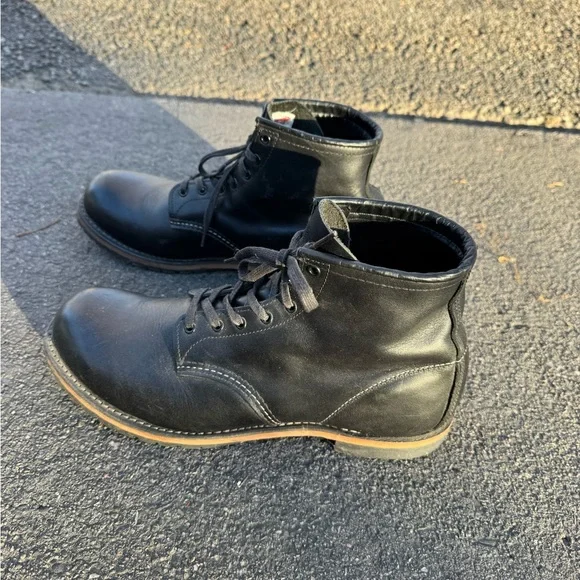 Red wing Black Leather Men's Boots - Picture 4 of 6